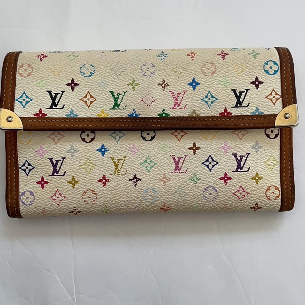 Louis Vuitton multicolored monogram white wallet - Picture 9 of 13